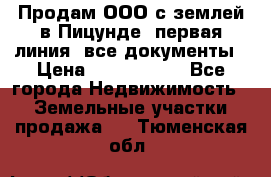 Продам ООО с землей в Пицунде, первая линия, все документы › Цена ­ 9 000 000 - Все города Недвижимость » Земельные участки продажа   . Тюменская обл.